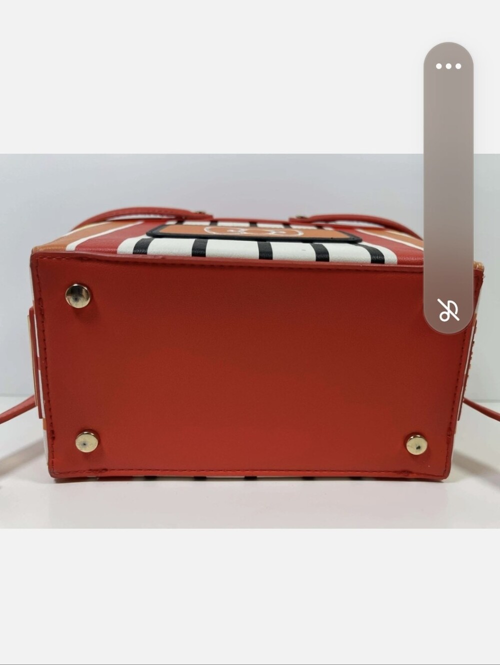 Sanrio Red Multicolor Striped Crossbody Basket Bag - Picture 9 of 9